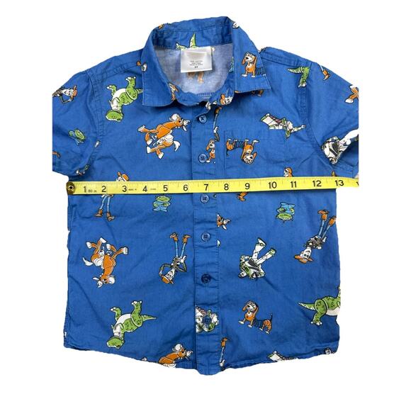 Pixar Disney Toy Story Button Up Shirt 3T Blue - Picture 5 of 6